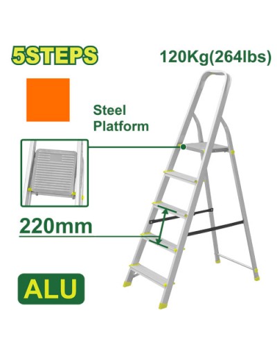 Бытовая лестница из стали и алюминия 5 шага DTLD3H05