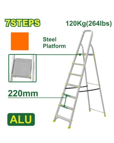 Бытовая лестница из стали и алюминия 7 шага DTLD3H07