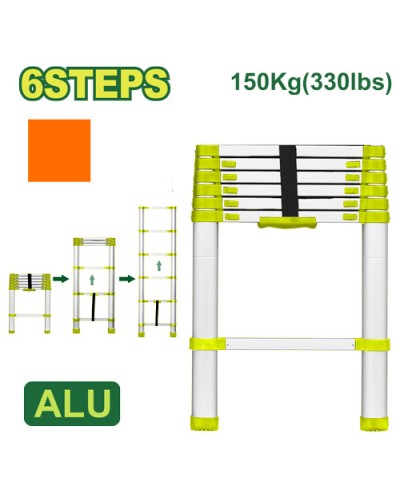 Телескопическая лестница 6 шага DTLD5H06