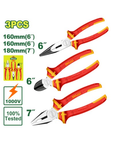 Набор диэлектрических плоскогубцев 3 шт DTPS0633