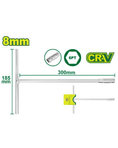 Т-образний Торцевой ключ 185x300 мм (Размер: 8 мм) DTTH1108