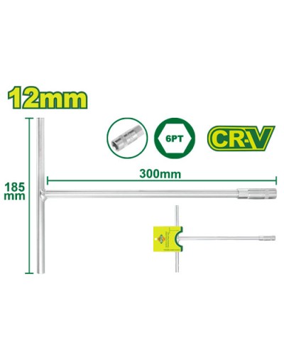 Т-образний Торцевой ключ 185x300 мм (Размер: 12 мм) DTTH1112