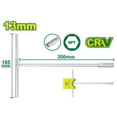 Т-образний Торцевой ключ 185x300 мм (Размер: 13 мм) DTTH1113