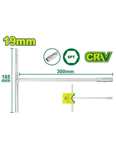 Т-образний Торцевой ключ 185x300 мм (Размер: 19 мм) DTTH1119