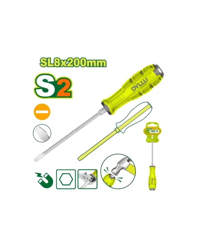 Տափակ պտուտակահան DYLLU DTQJ1288 SL8x200մմ