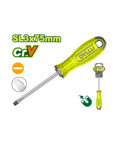 Տափակ պտուտակահան DYLLU DTSD1233 SL3x75մմ